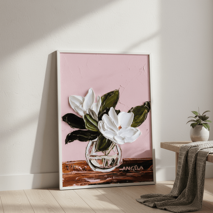Blushing Magnolia by Angela Hawkey wall - art - picture - poster