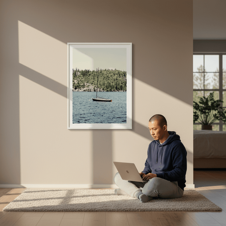Boat on PC by Hope Bainbridge wall - art - picture - poster