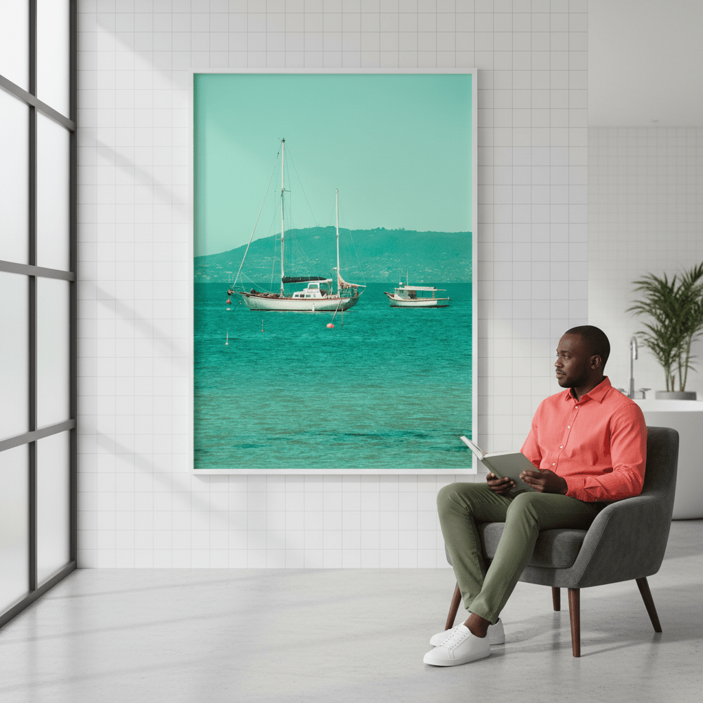 Boats Anchored in the Bay by Steven Scott wall - art - picture - poster