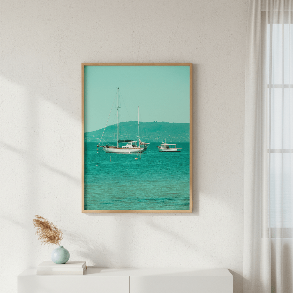 Boats Anchored in the Bay by Steven Scott wall - art - picture - poster