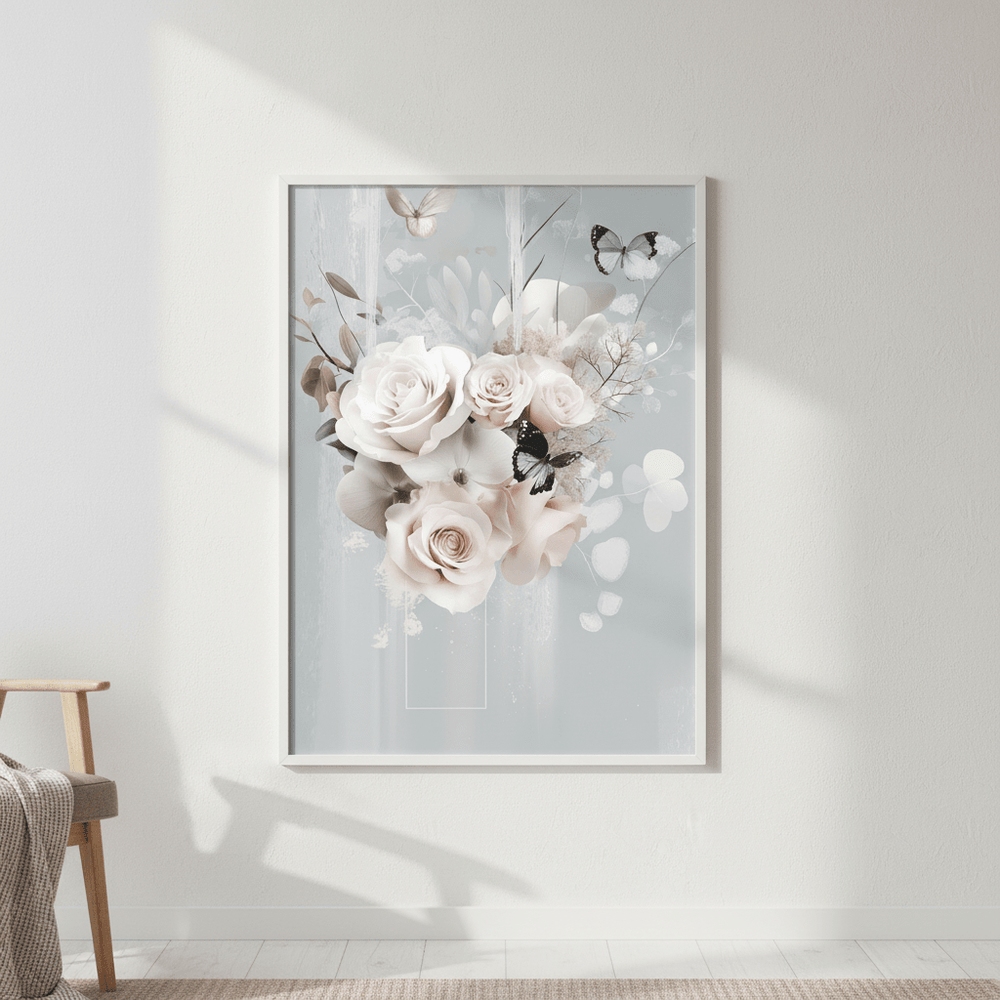 Boho Blue Bloom Complement by Bella Eve wall - art - picture - poster