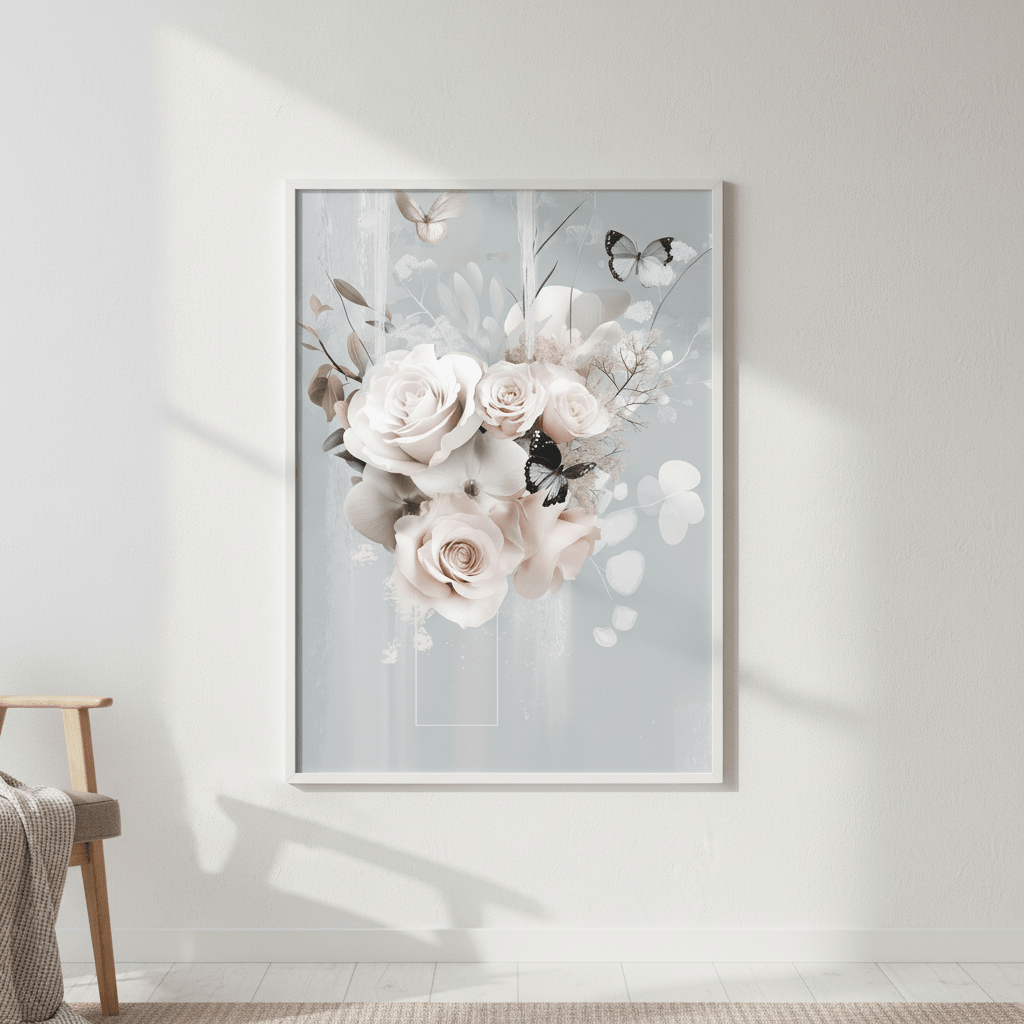 Boho Blue Bloom Complement by Bella Eve wall - art - picture - poster