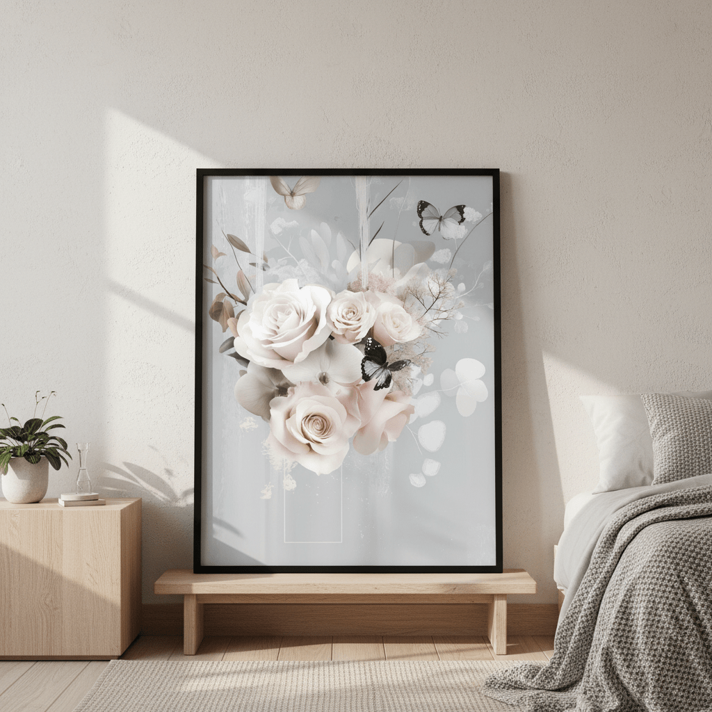 Boho Blue Bloom Complement by Bella Eve wall - art - picture - poster