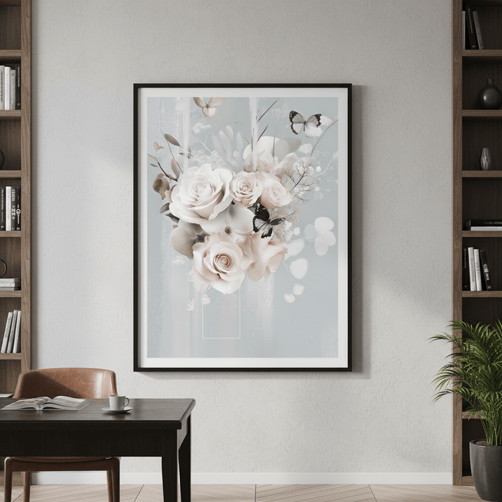 Boho Blue Bloom Complement by Bella Eve wall - art - picture - poster
