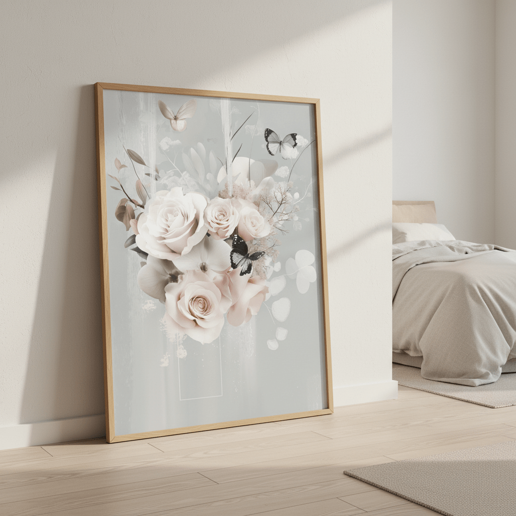 Boho Blue Bloom Complement by Bella Eve wall - art - picture - poster