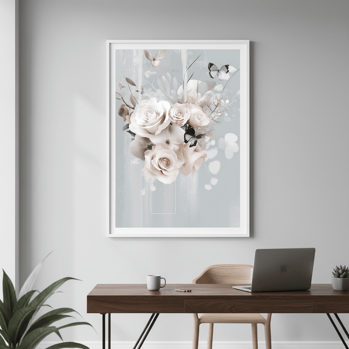 Boho Blue Bloom Complement by Bella Eve wall - art - picture - poster