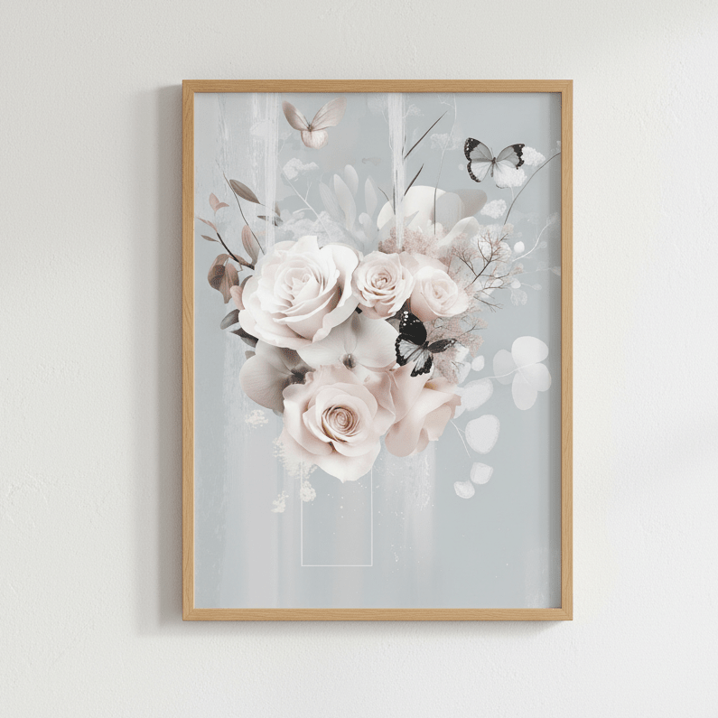 Boho Blue Bloom Complement by Bella Eve wall - art - picture - poster