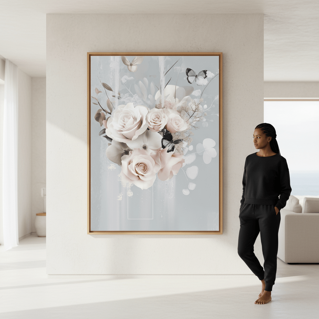 Boho Blue Bloom Complement by Bella Eve wall - art - picture - poster