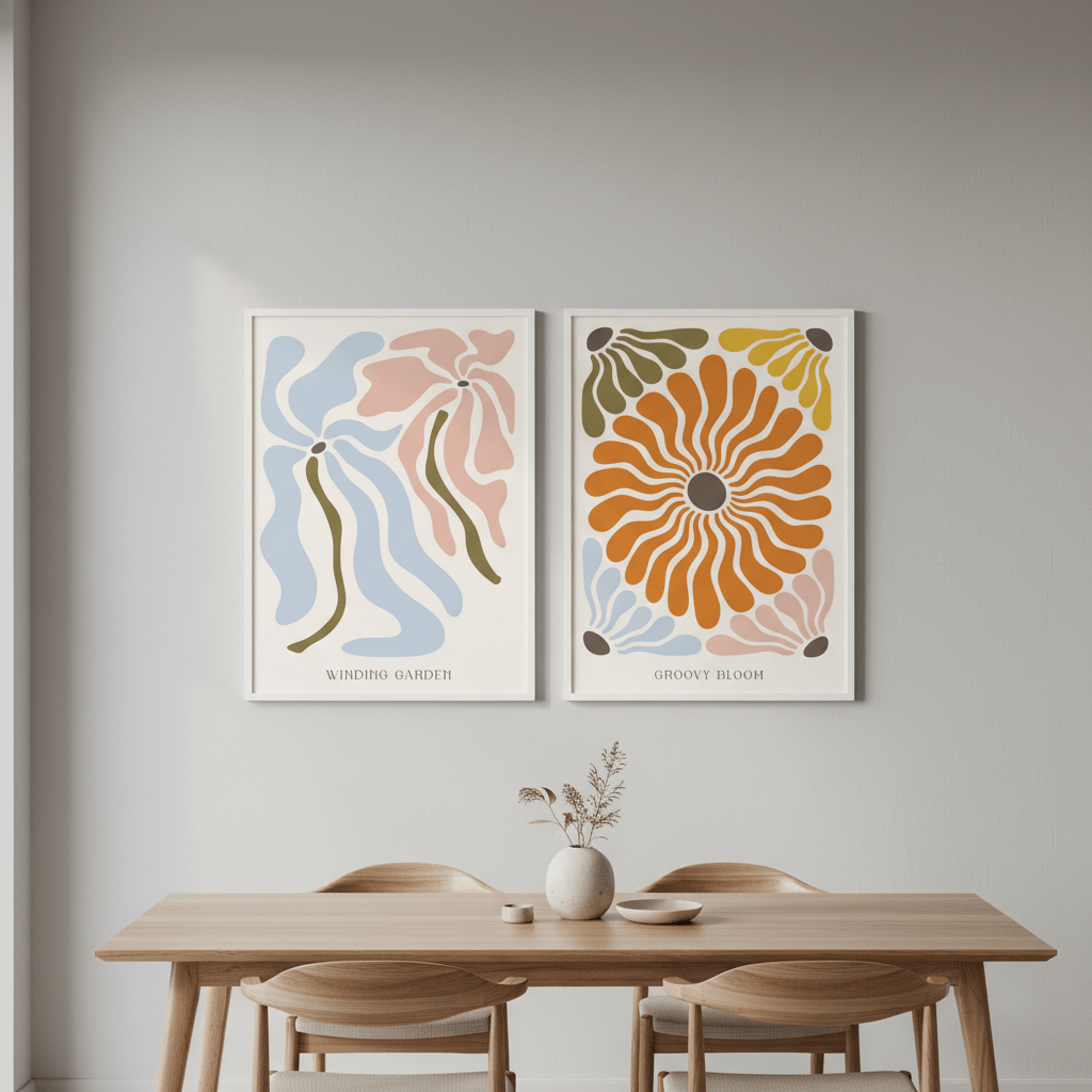 Boho Flower Market by Henri Matisse - Set of 2 Wall Art wall - art - picture - poster