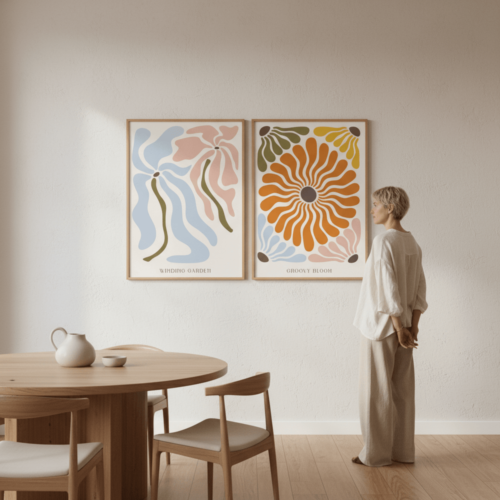 Boho Flower Market by Henri Matisse - Set of 2 Wall Art wall - art - picture - poster