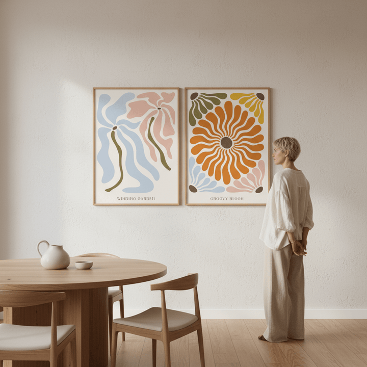 Boho Flower Market by Henri Matisse - Set of 2 Wall Art wall - art - picture - poster