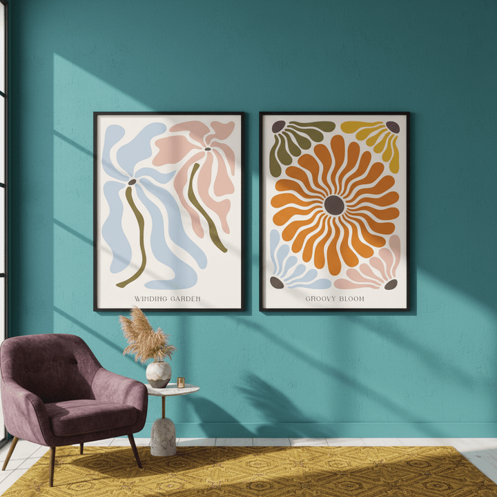 Boho Flower Market by Henri Matisse - Set of 2 Wall Art wall - art - picture - poster