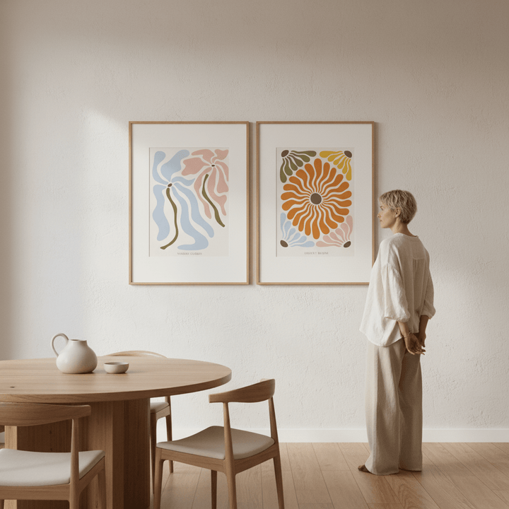 Boho Flower Market by Henri Matisse - Set of 2 Wall Art wall - art - picture - poster