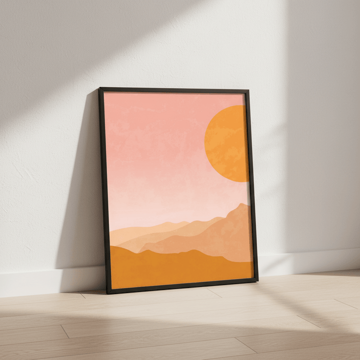 Boho Pink Golden Horizon Wall Art wall - art - picture - poster