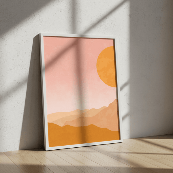 Boho Pink Golden Horizon | Art & Canvas Print