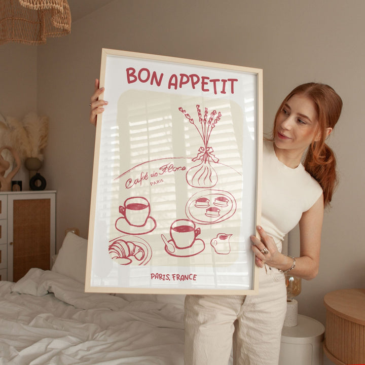 Bon Appetit Cafe Paris Brown Wall Art - Style My Wall