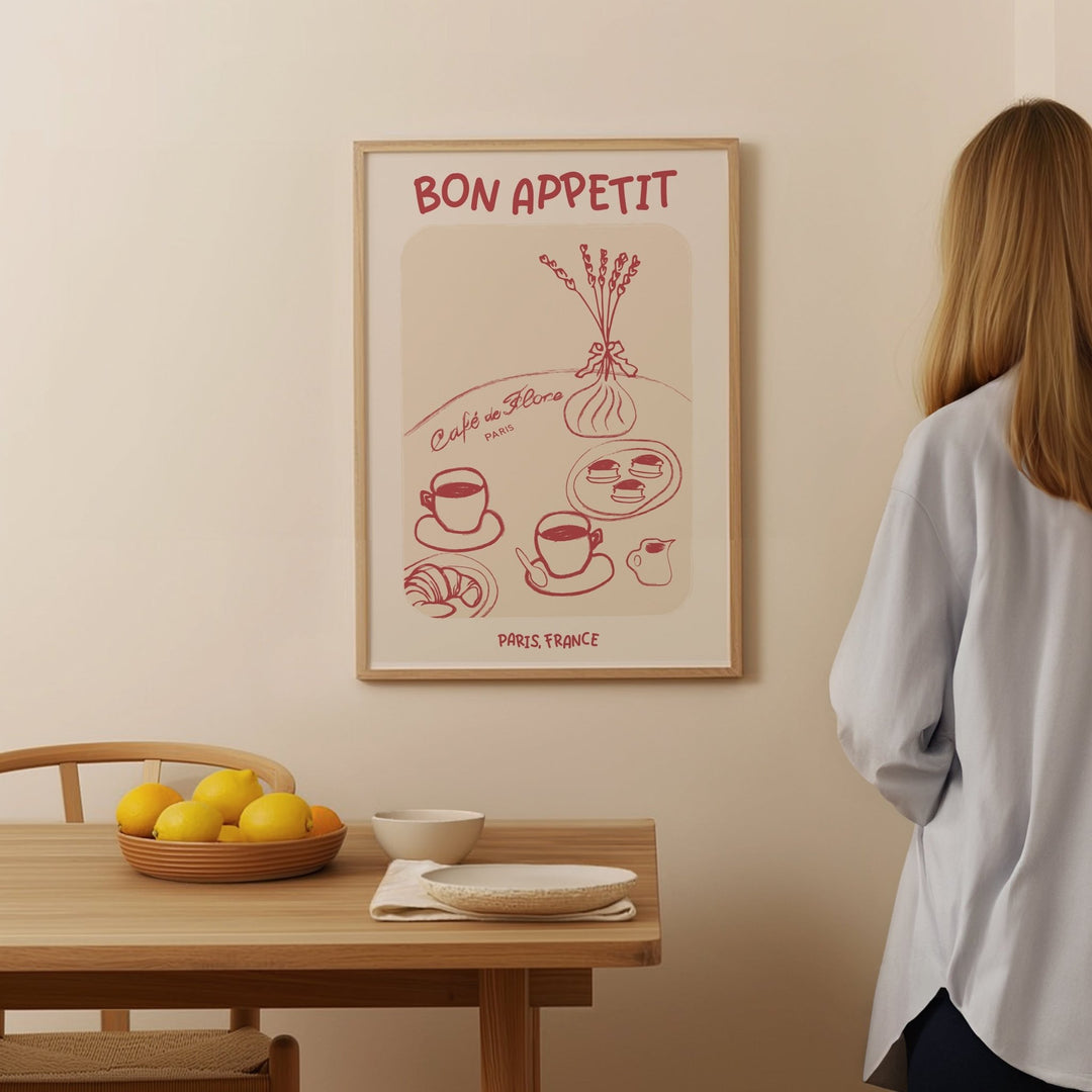 Bon Appetit Cafe Paris Brown Wall Art - Style My Wall