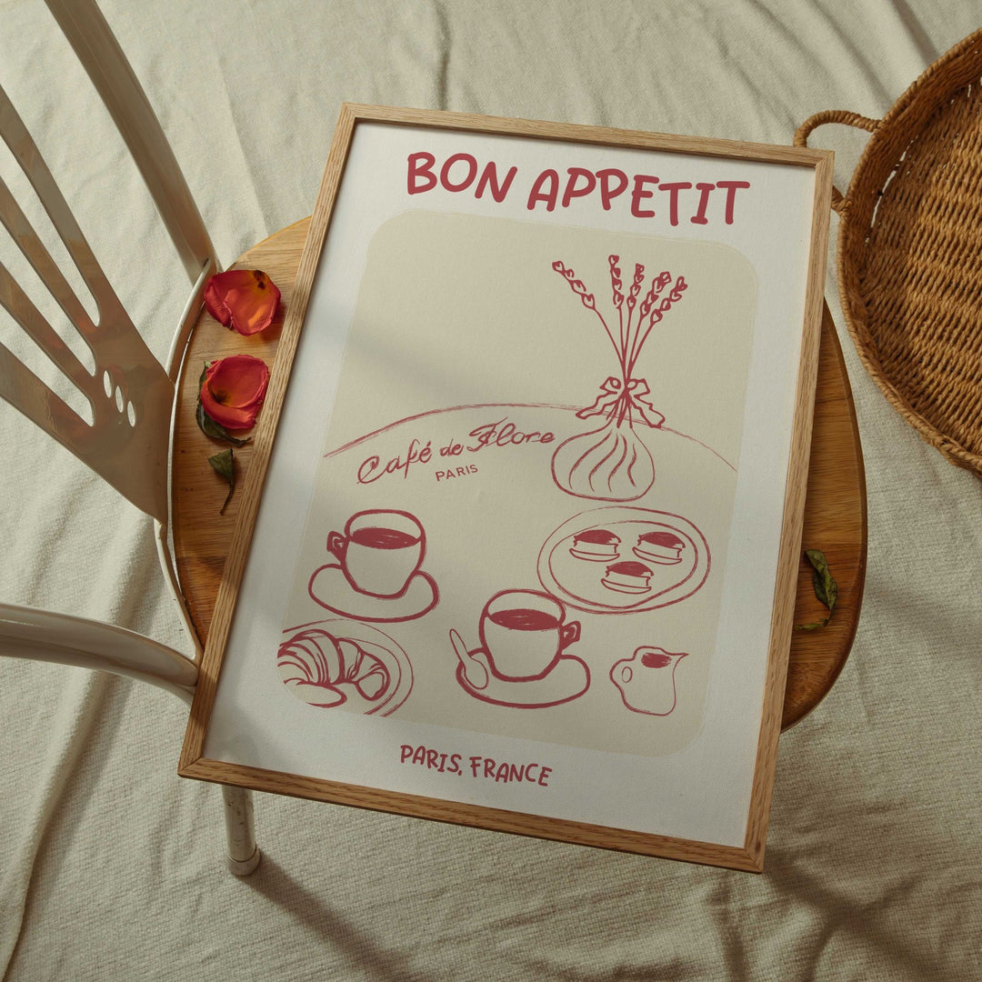 Bon Appetit Cafe Paris Brown Wall Art - Style My Wall