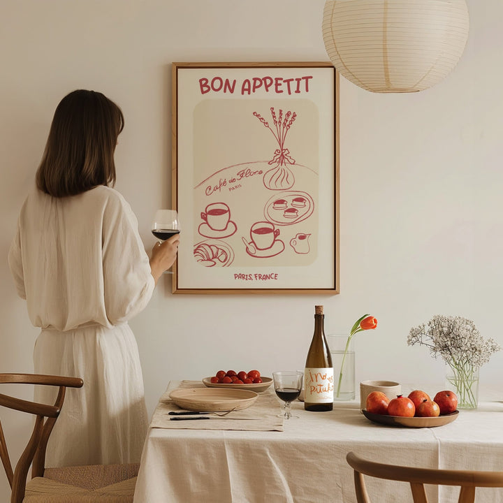 Bon Appetit Cafe Paris Brown Wall Art - Style My Wall