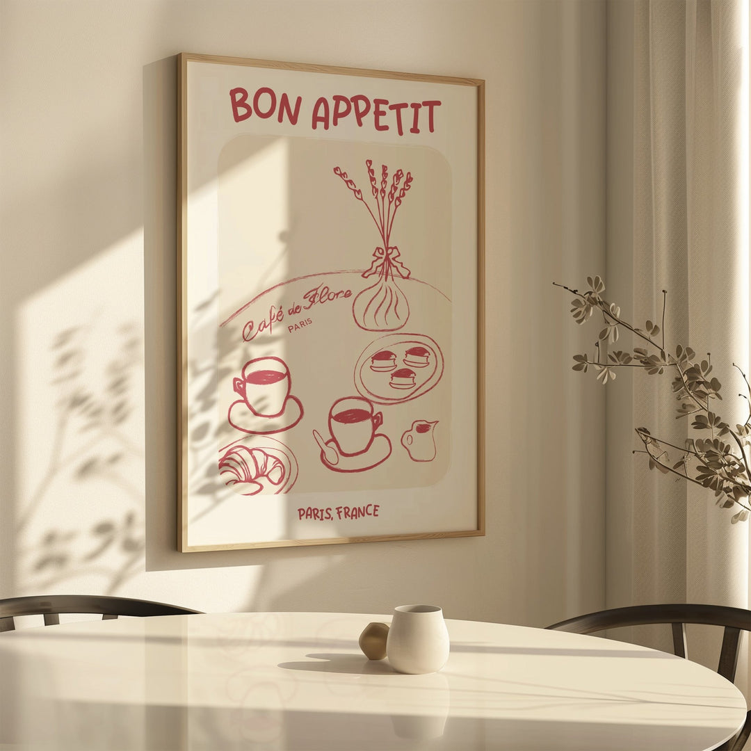 Bon Appetit Cafe Paris Brown Wall Art - Style My Wall