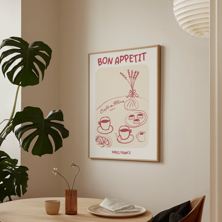 Bon Appetit Cafe Paris Brown Wall Art - Style My Wall