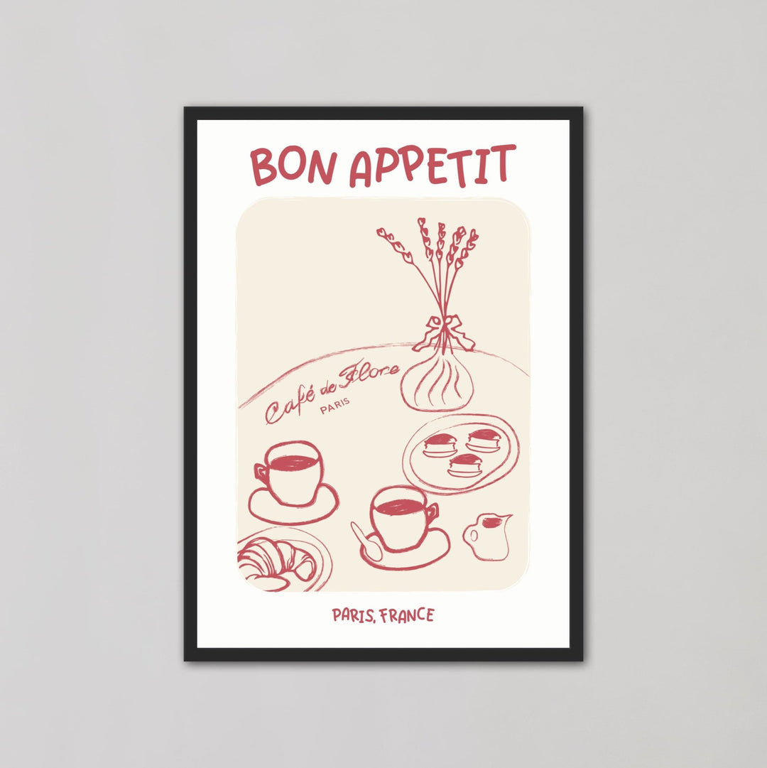 Bon Appetit Cafe Paris Brown Wall Art - Style My Wall