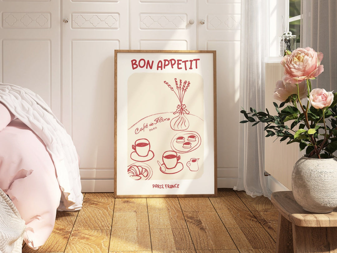 Bon Appetit Cafe Paris Brown Wall Art - Style My Wall