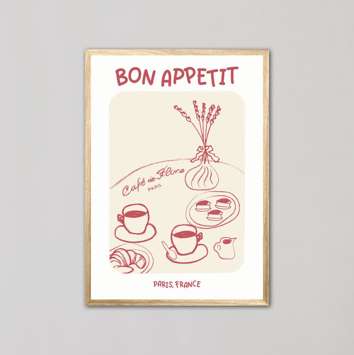 Bon Appetit Cafe Paris Brown Wall Art - Style My Wall