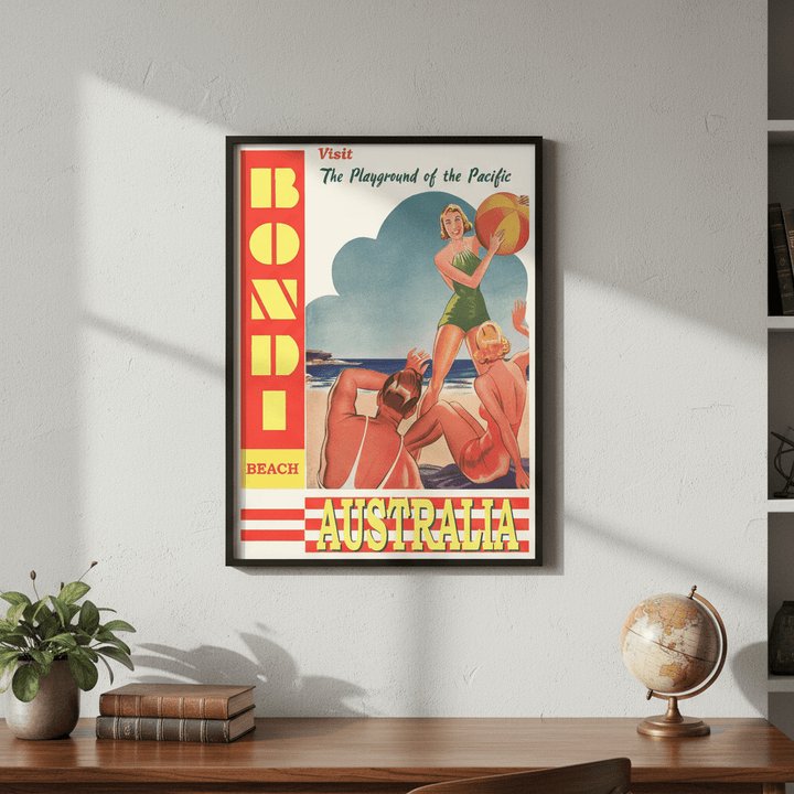 Bondi Vintage Retro Playground Wall Art Print wall - art - picture - poster