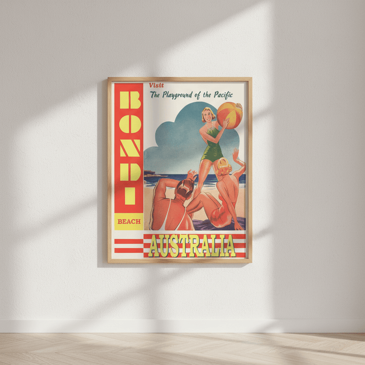 Bondi Vintage Retro Playground Wall Art Print wall - art - picture - poster