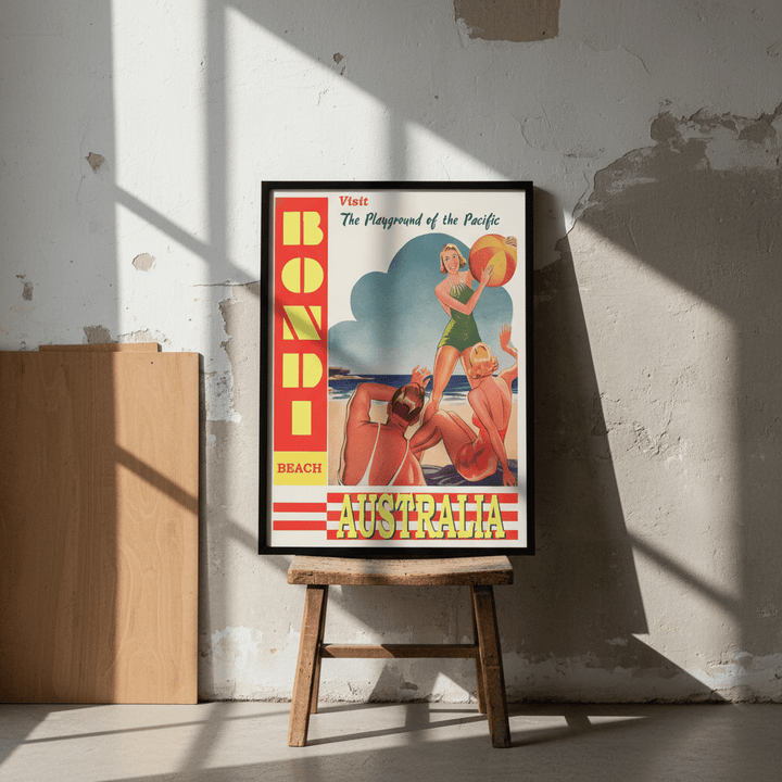 Bondi Vintage Retro Playground Wall Art Print wall - art - picture - poster