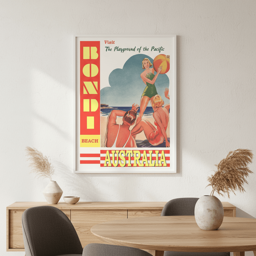 Bondi Vintage Retro Playground Wall Art Print wall - art - picture - poster