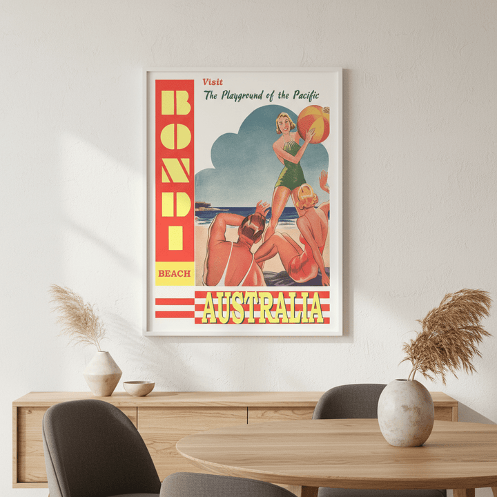 Bondi Vintage Retro Playground Wall Art Print wall - art - picture - poster