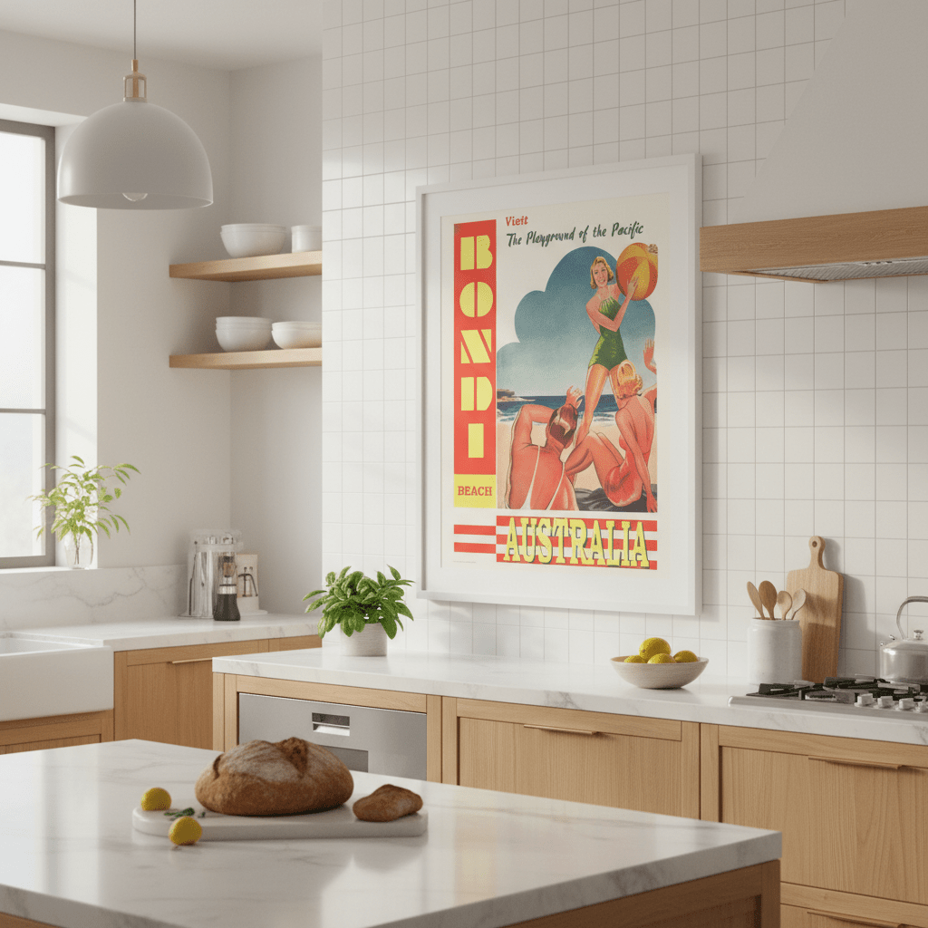 Bondi Vintage Retro Playground Wall Art Print wall - art - picture - poster