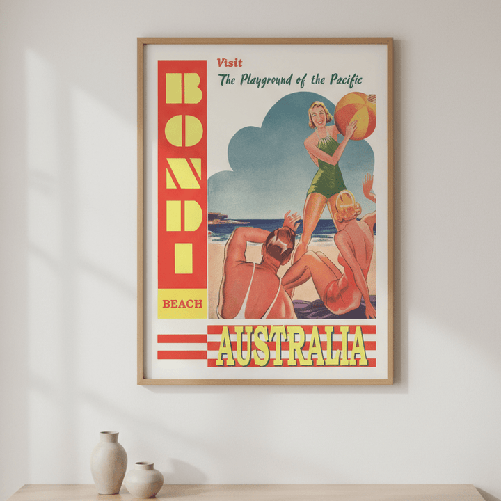 Bondi Vintage Retro Playground Wall Art Print wall - art - picture - poster
