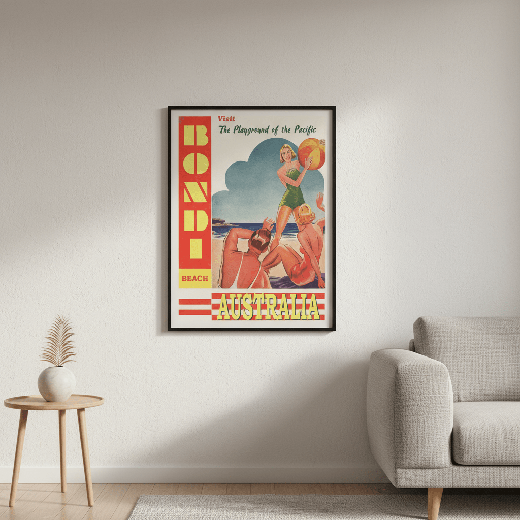 Bondi Vintage Retro Playground Wall Art Print wall - art - picture - poster