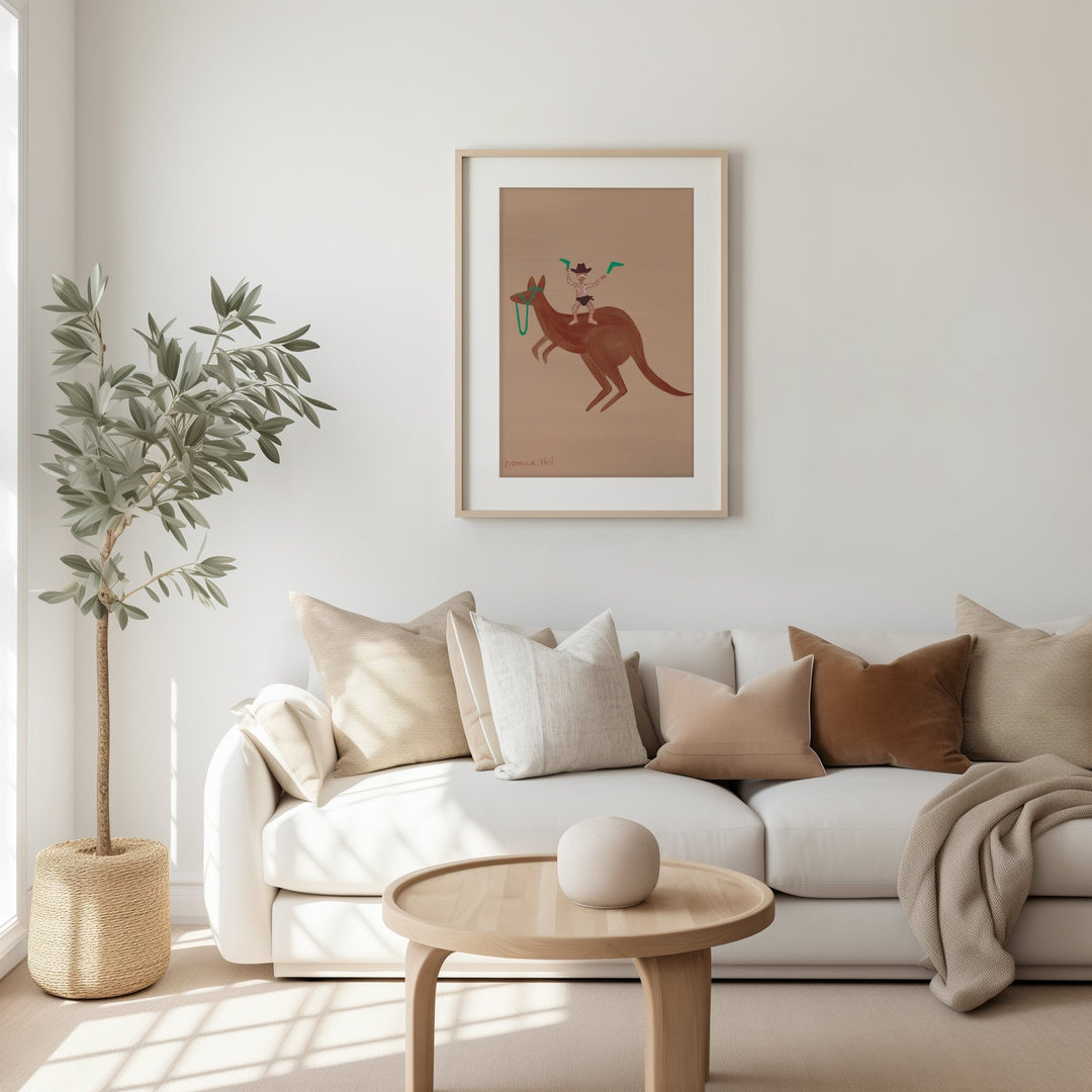 Boomerangs & Bounce Indigenous Artwork by Domica Hill wall - art - picture - poster