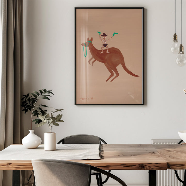 Boomerangs & Bounce Indigenous Artwork by Domica Hill wall - art - picture - poster