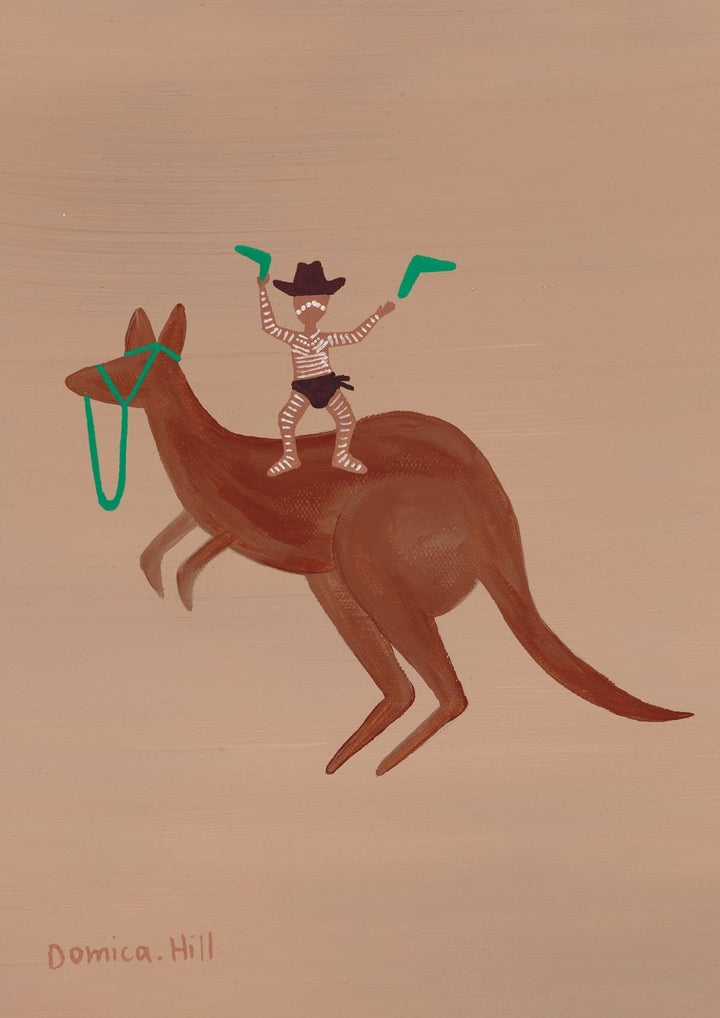 Boomerangs & Bounce Indigenous Artwork by Domica Hill,frame