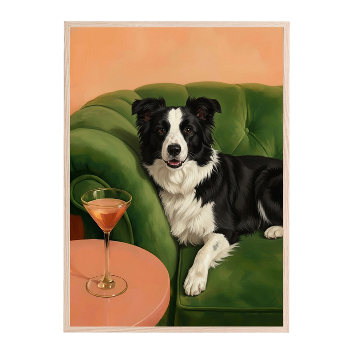 Martini Paws Hour Personalised Pet Upload Wall Art