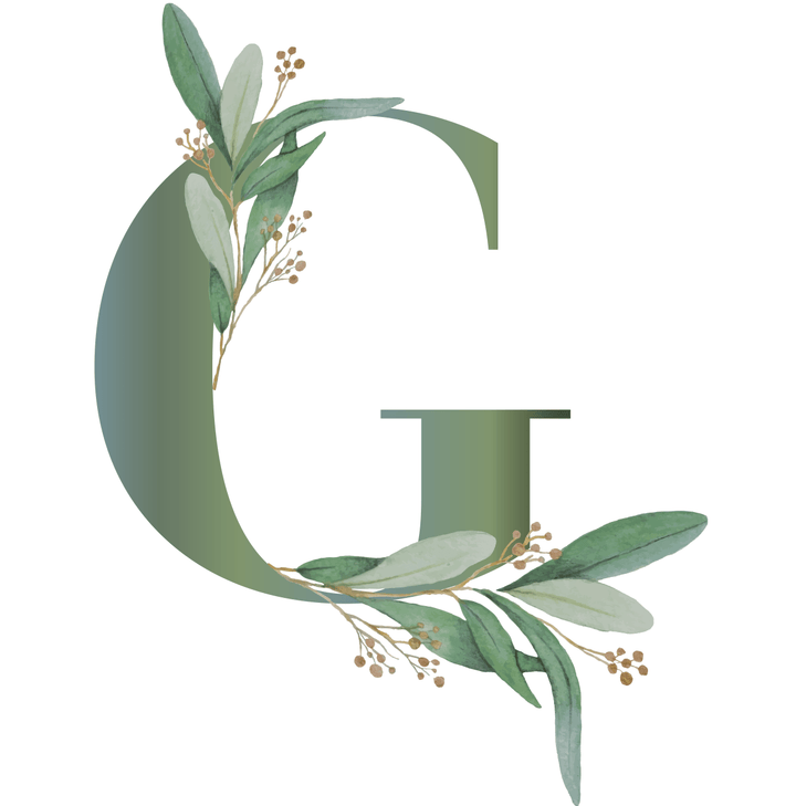 Botanical Letter Wall Sticker Decal - Boys wall - art - picture - poster