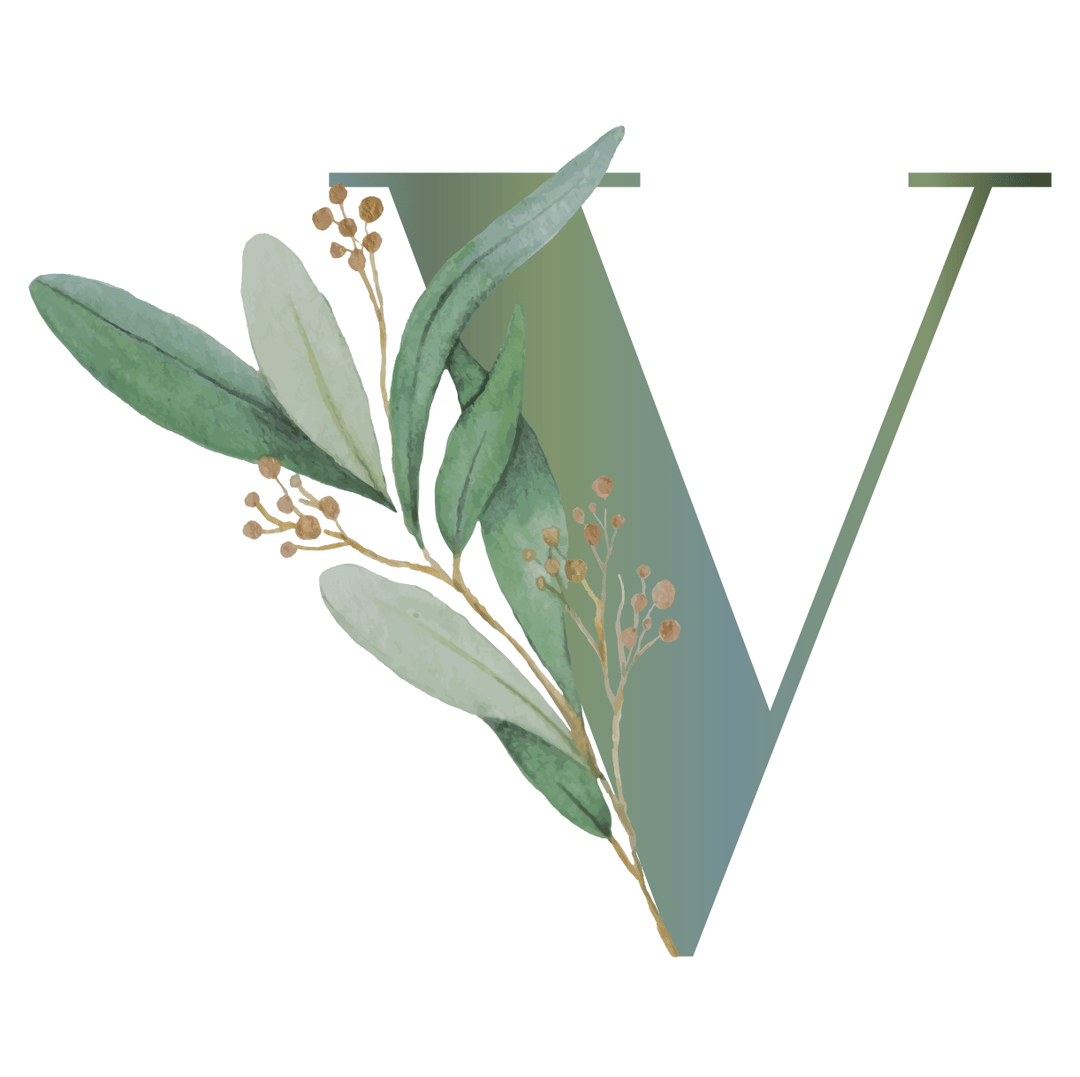 Botanical Letter Wall Sticker Decal - Boys wall - art - picture - poster