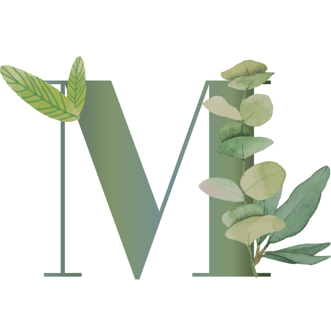 Botanical Letter Wall Sticker Decal - Boys wall - art - picture - poster