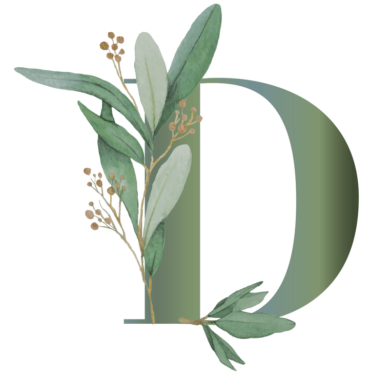 Botanical Letter Wall Sticker Decal - Boys wall - art - picture - poster