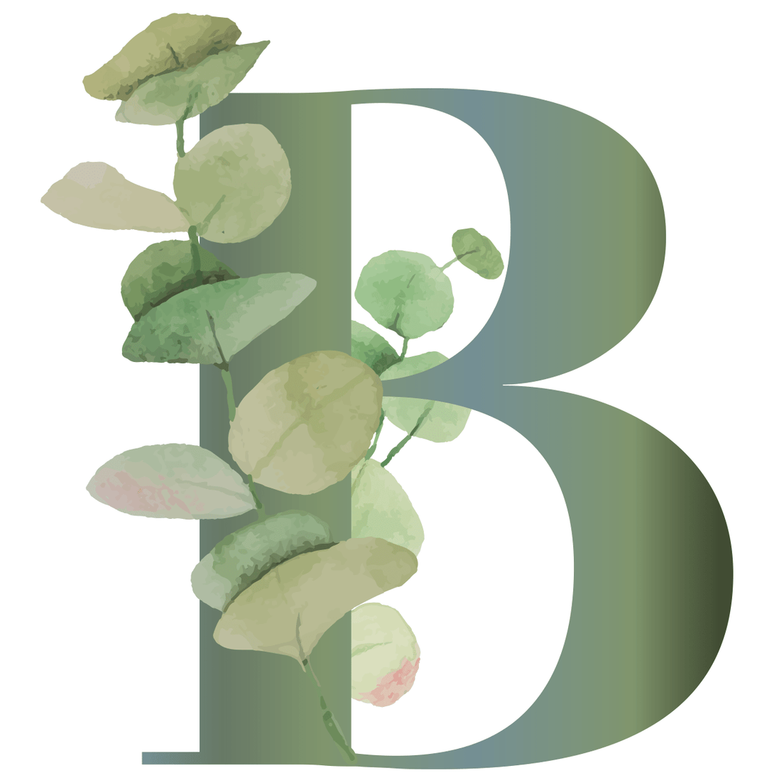 Botanical Letter Wall Sticker Decal - Boys wall - art - picture - poster