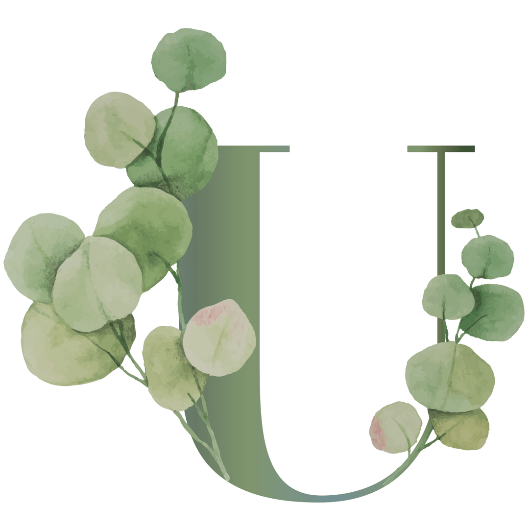 Botanical Letter Wall Sticker Decal - Boys wall - art - picture - poster