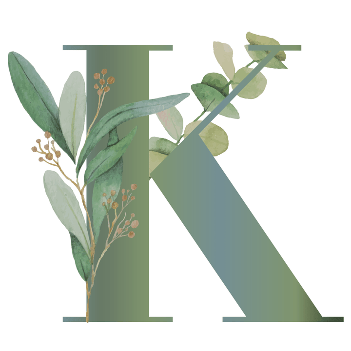 Botanical Letter Wall Sticker Decal - Boys wall - art - picture - poster