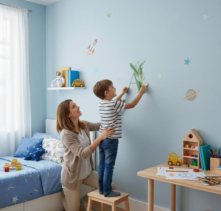 Botanical Letter Wall Sticker Decal - Boys wall - art - picture - poster