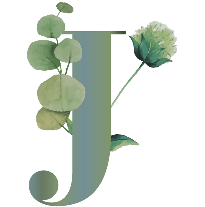 Botanical Letter Wall Sticker Decal - Boys wall - art - picture - poster