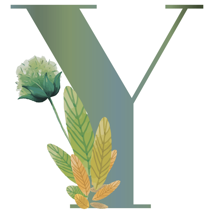 Botanical Letter Wall Sticker Decal - Boys wall - art - picture - poster